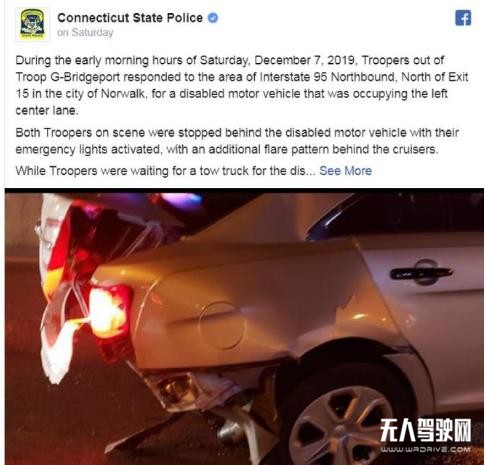 又一起自動駕駛事故 特斯拉Model 3追尾警車