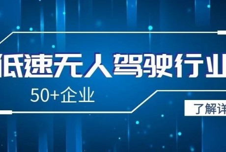 中國低速無人駕駛50+企業(yè)圖譜